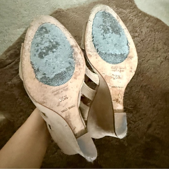 Miu Miu Tan Suede Wedge Sandals with cutout Design - Picture 7 of 10